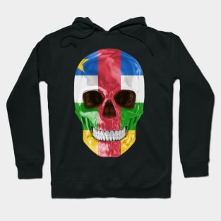 Central African Republic Flag Skull - Gift for Central African With Roots From Central African Republic Hoodie